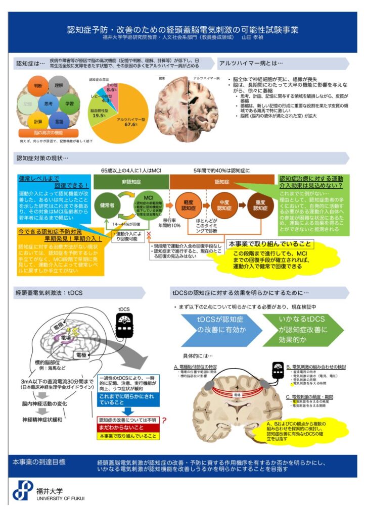 認知症予防・改善のための経頭蓋脳電気刺激の可能性試験