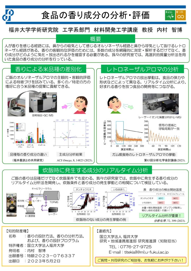 食品の香り成分の分析・評価（イノベーションジャパン2024）